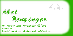 abel menzinger business card